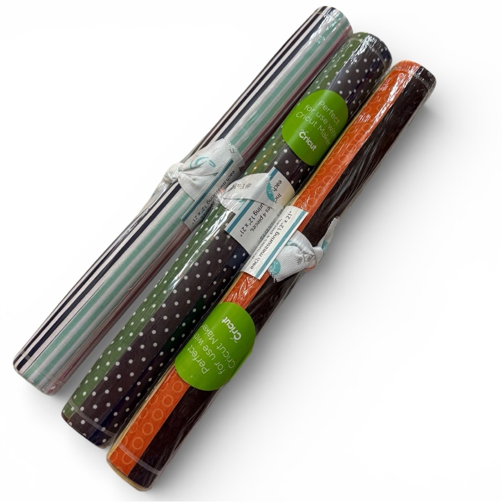 Riley Blake 3 Pack of Fusible Cotton Fabric Fat Sixths Pack 4 Pcs each 12" × 21"